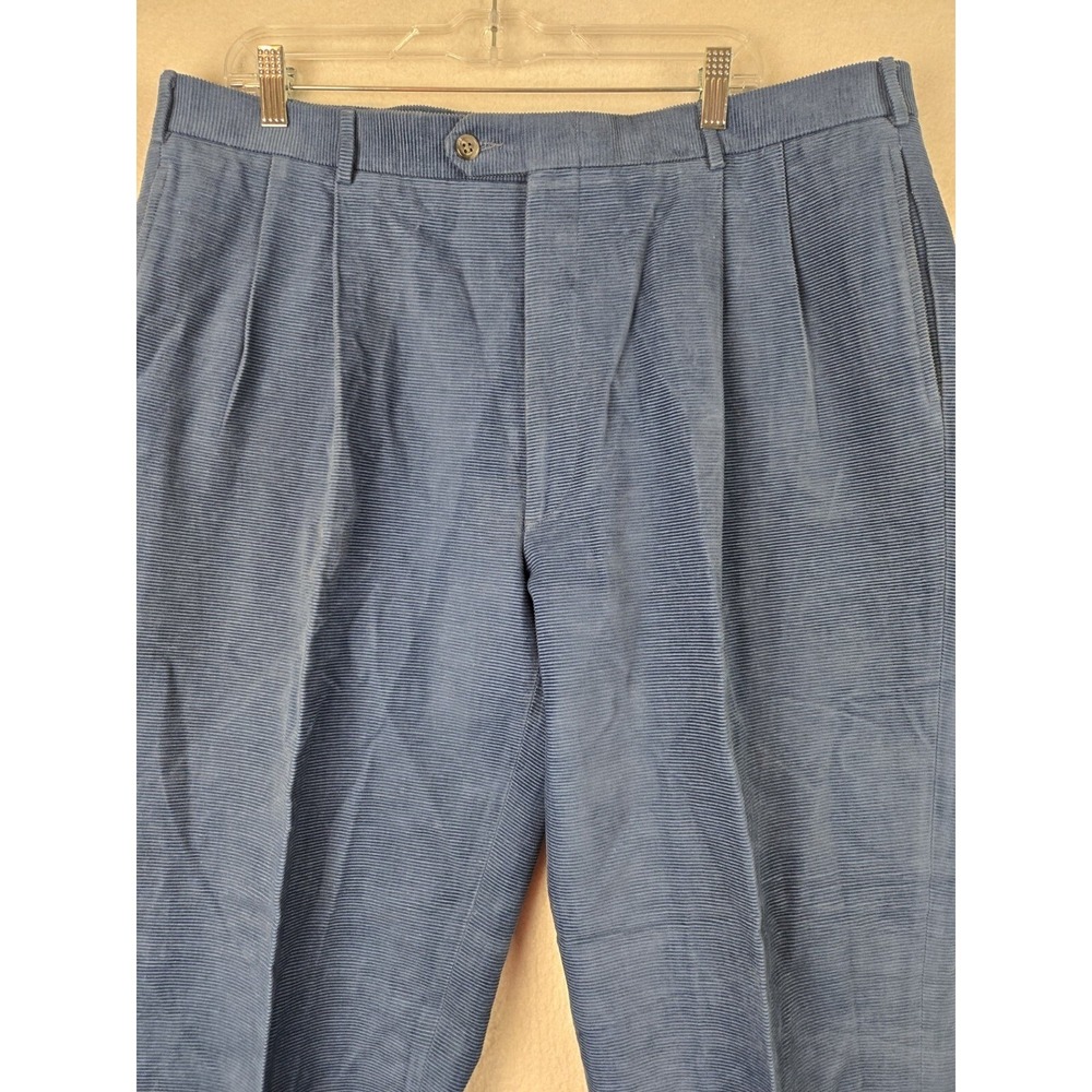 Hertling Mens Corduroy Pants Usa Hemmed Size 40 Cotton Blue - Picture 2 of 10